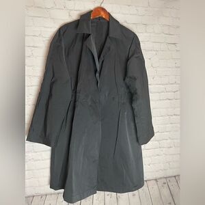 Theory Black Rain Jacket/Coat Size Large